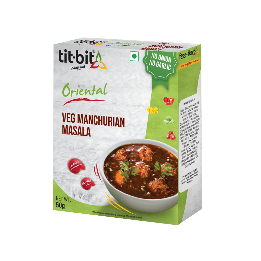 Tit-Bit ORIENTAL-[No Onion No Garlic] Veg. Manchurian Masala-50 gm Pack