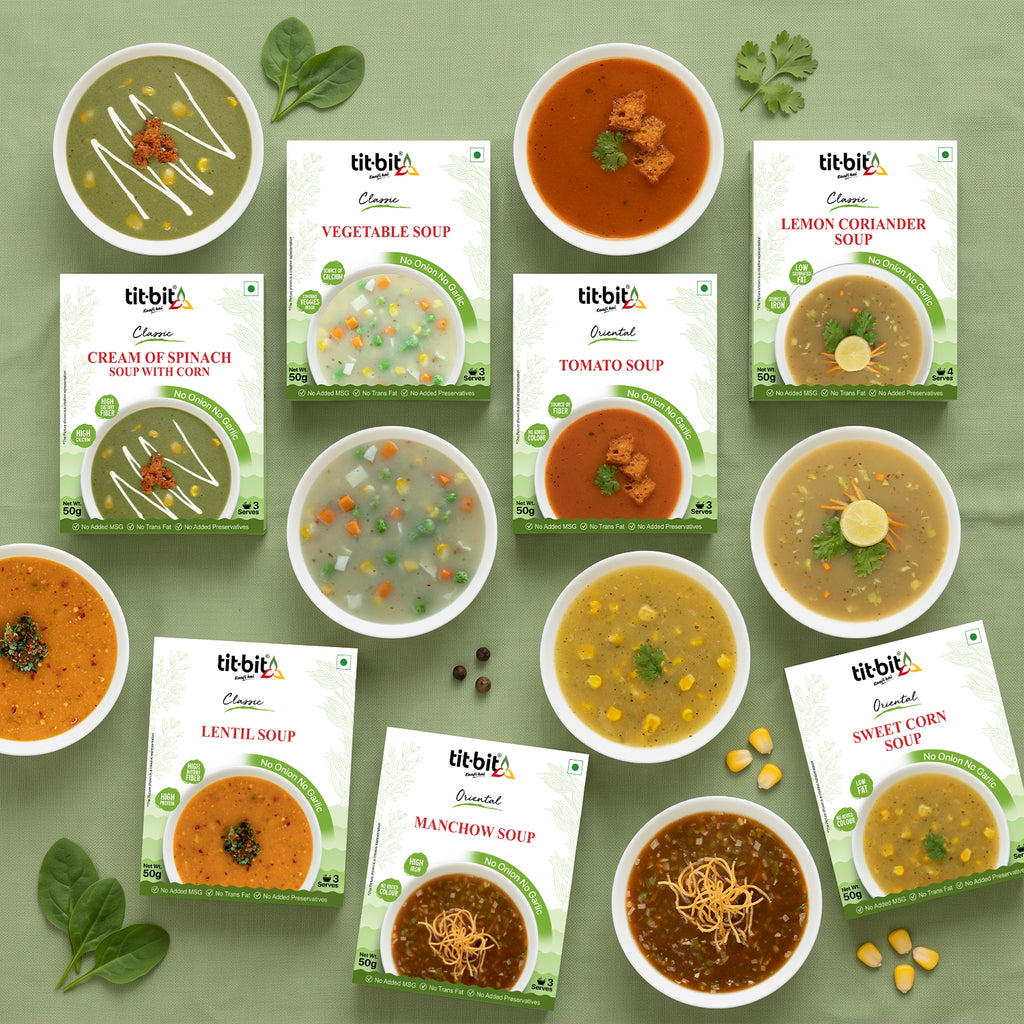 Assorted Soup Combo (No Onion, No Garlic)- 50 g each (Pack of 7)