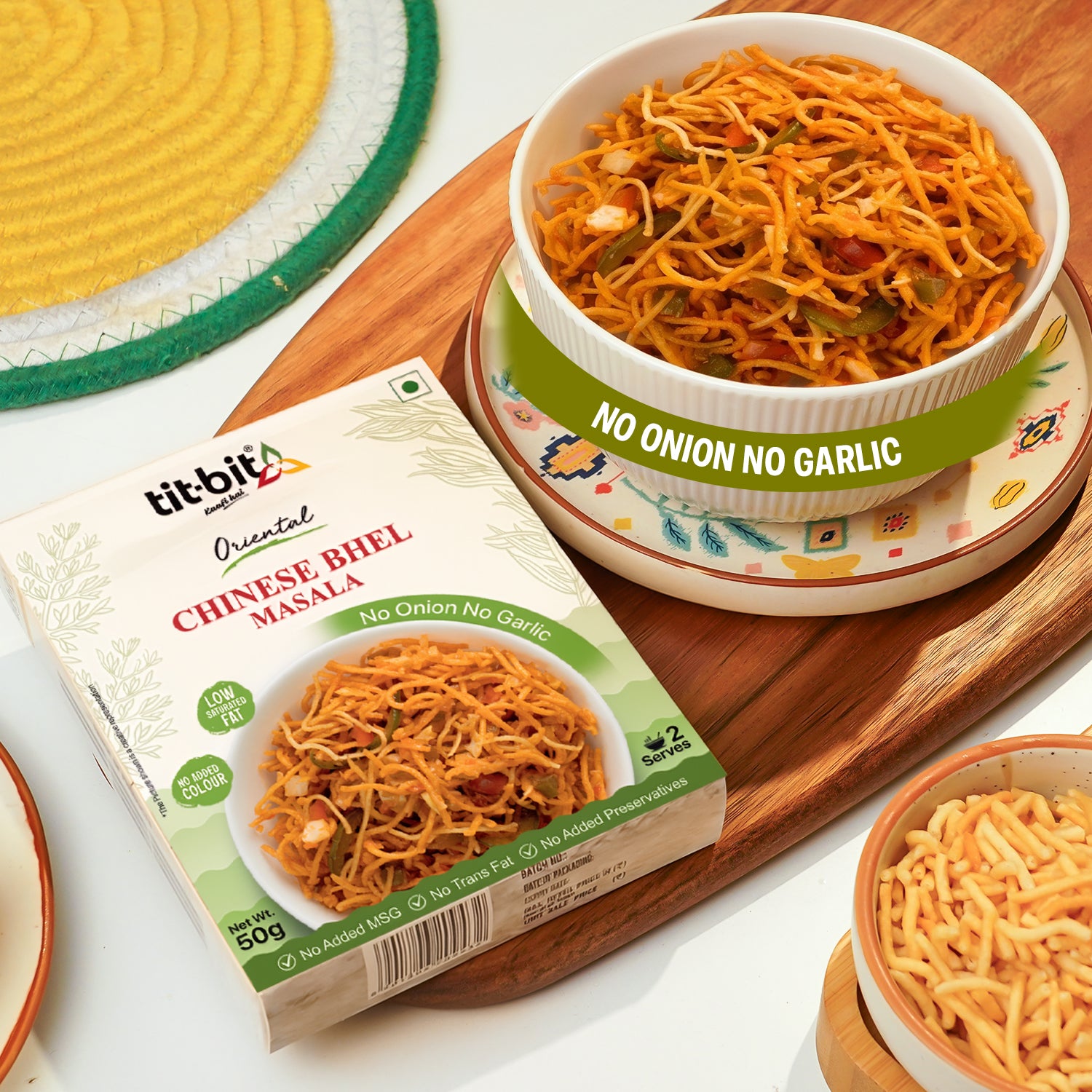 Tit-Bit Oriental-[No Onion No Garlic] Chinese Bhel Masala Mix Combo Pack of 5 [50 gms each-Total 250 gms]