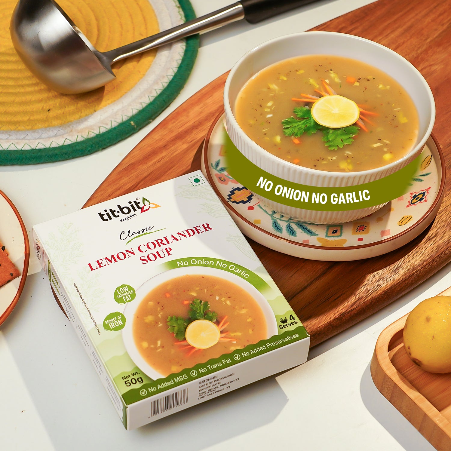 Lemon Coriander Soup (No Onion, No Garlic)- 50 g each (Pack of 5)