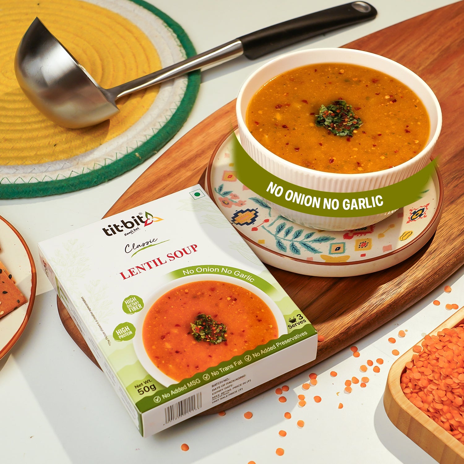 Lentil Soup (No Onion, No Garlic)- 50 g each (Pack of 5)