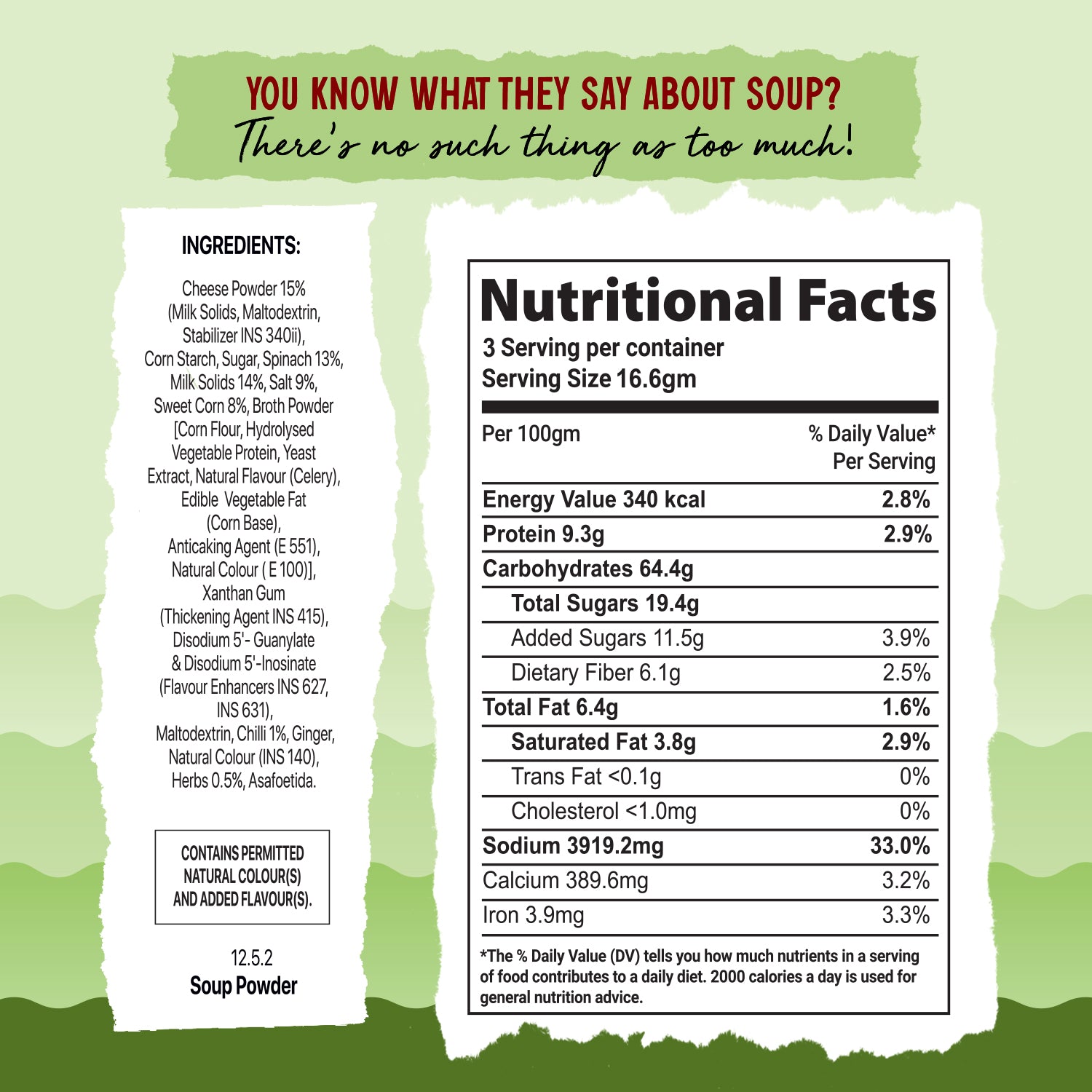 Cream of Spinach Soup (No Onion, No Garlic)- 50 g each (Pack of 5)