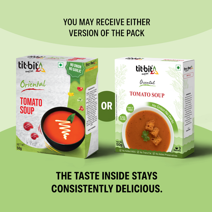 Tit-Bit ORIENTAL-[No Onion No Garlic] Tomato Soup-50 gm (Pack of 2)