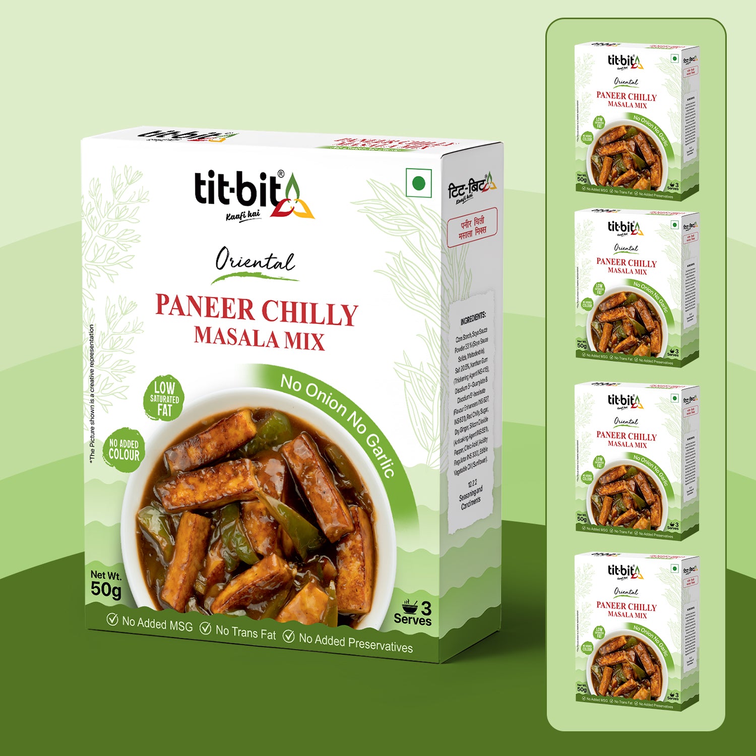 Paneer Chilly Masala Mix (No Onion, No Garlic)- 50 g each (Pack of 5)