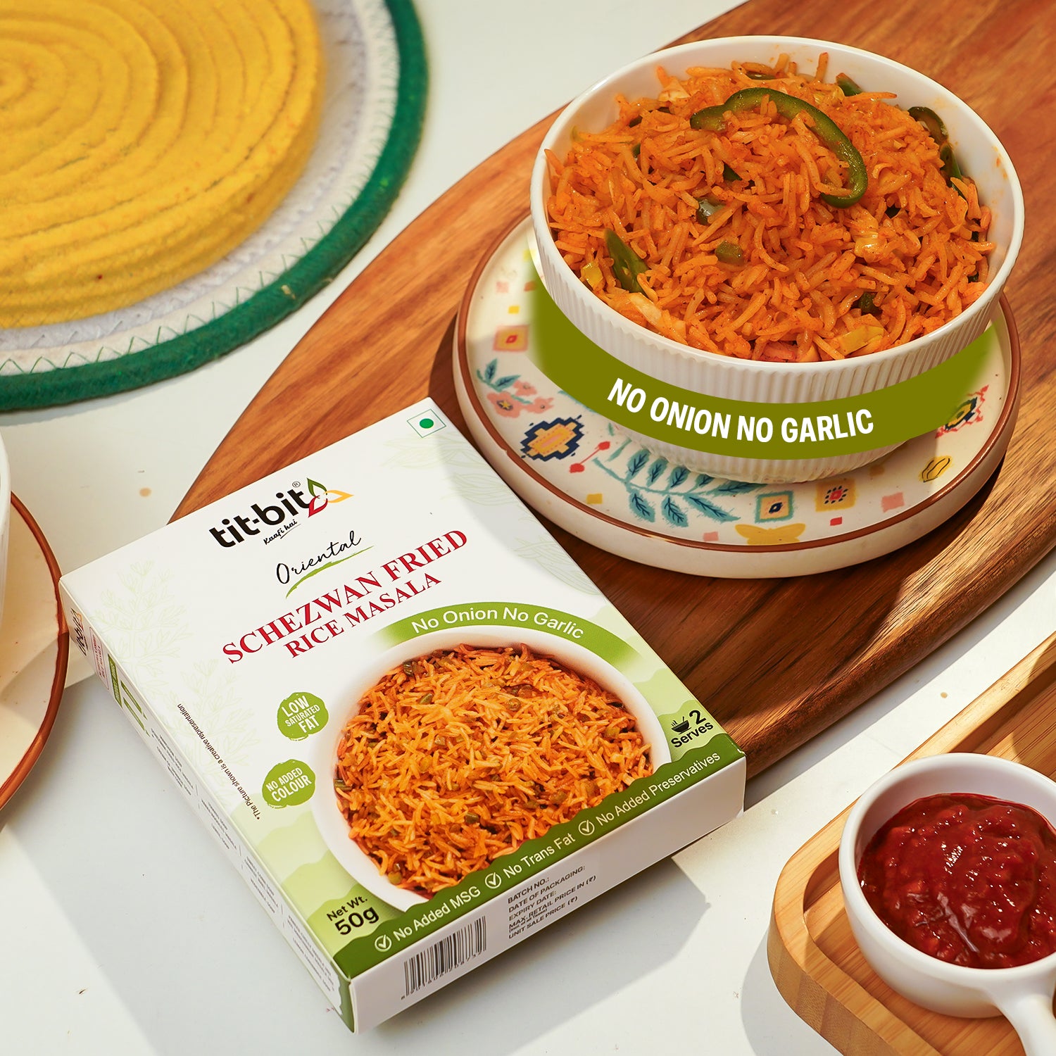 Schezwan Fried Rice Masala (No Onion, No Garlic)-50 g each (Pack of 2)