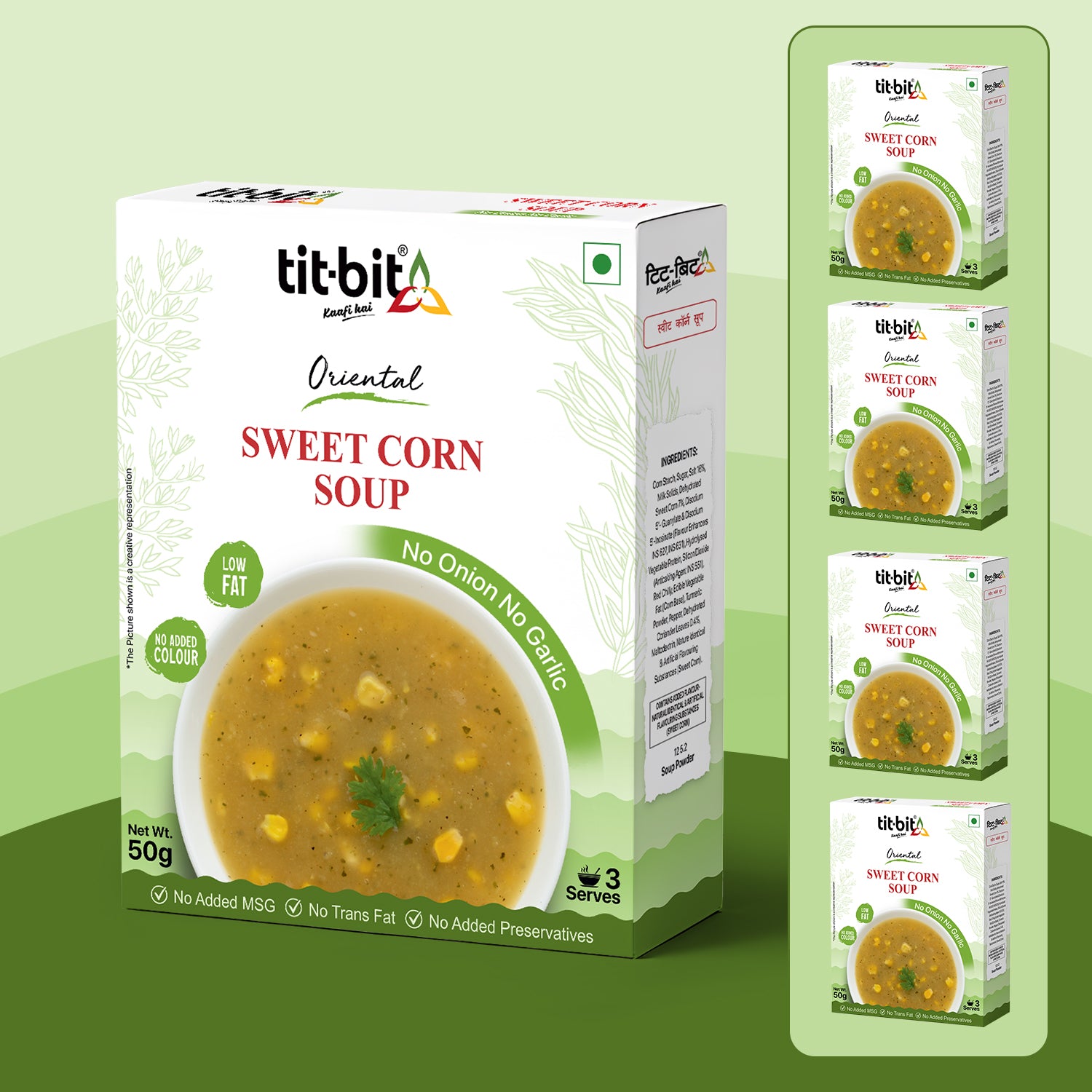 Sweet Corn Soup (No Onion, No Garlic)- 50 g each (Pack of 5)