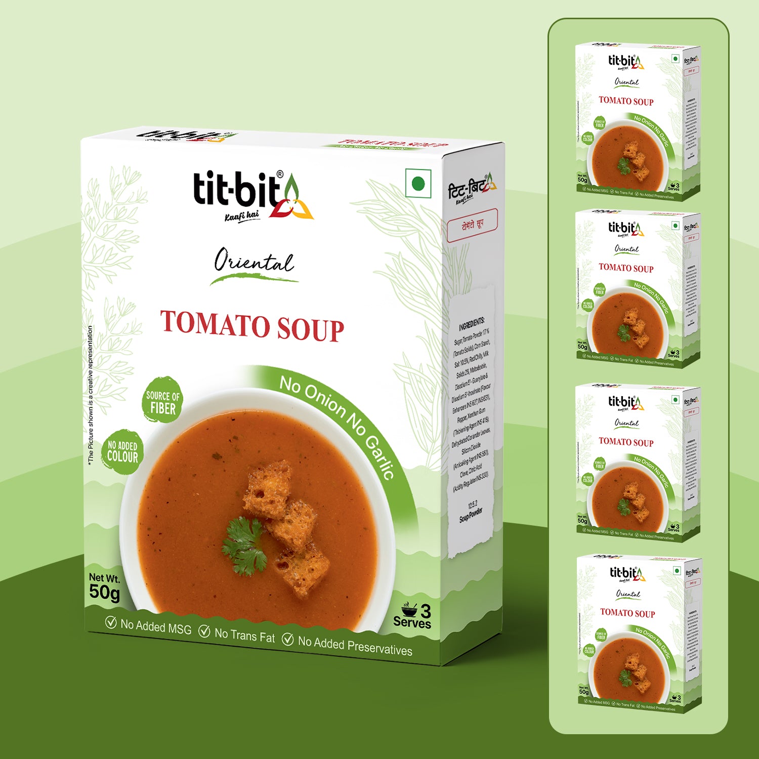 Tomato Soup (No Onion, No Garlic)- 50 g each (Pack of 5)
