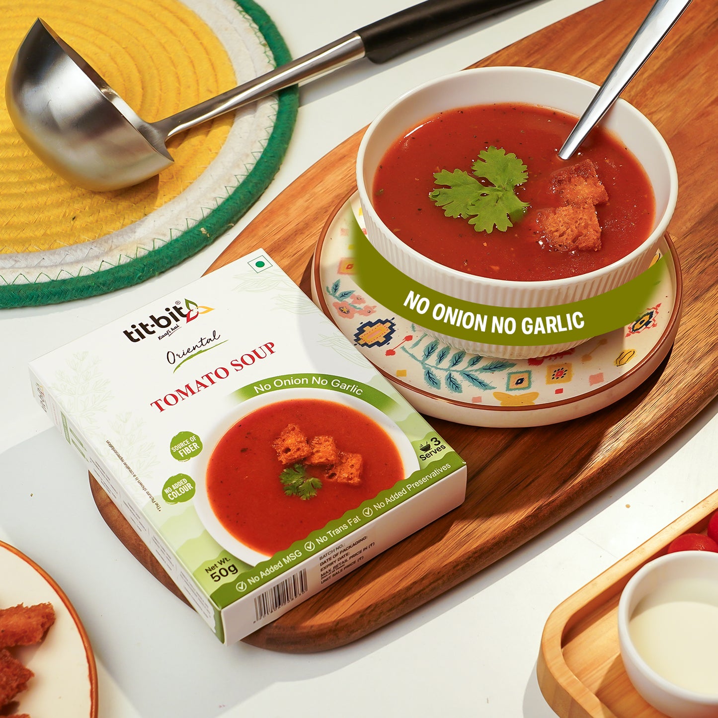 Tit-Bit ORIENTAL-[No Onion No Garlic] Tomato Soup-50 gm (Pack of 2)