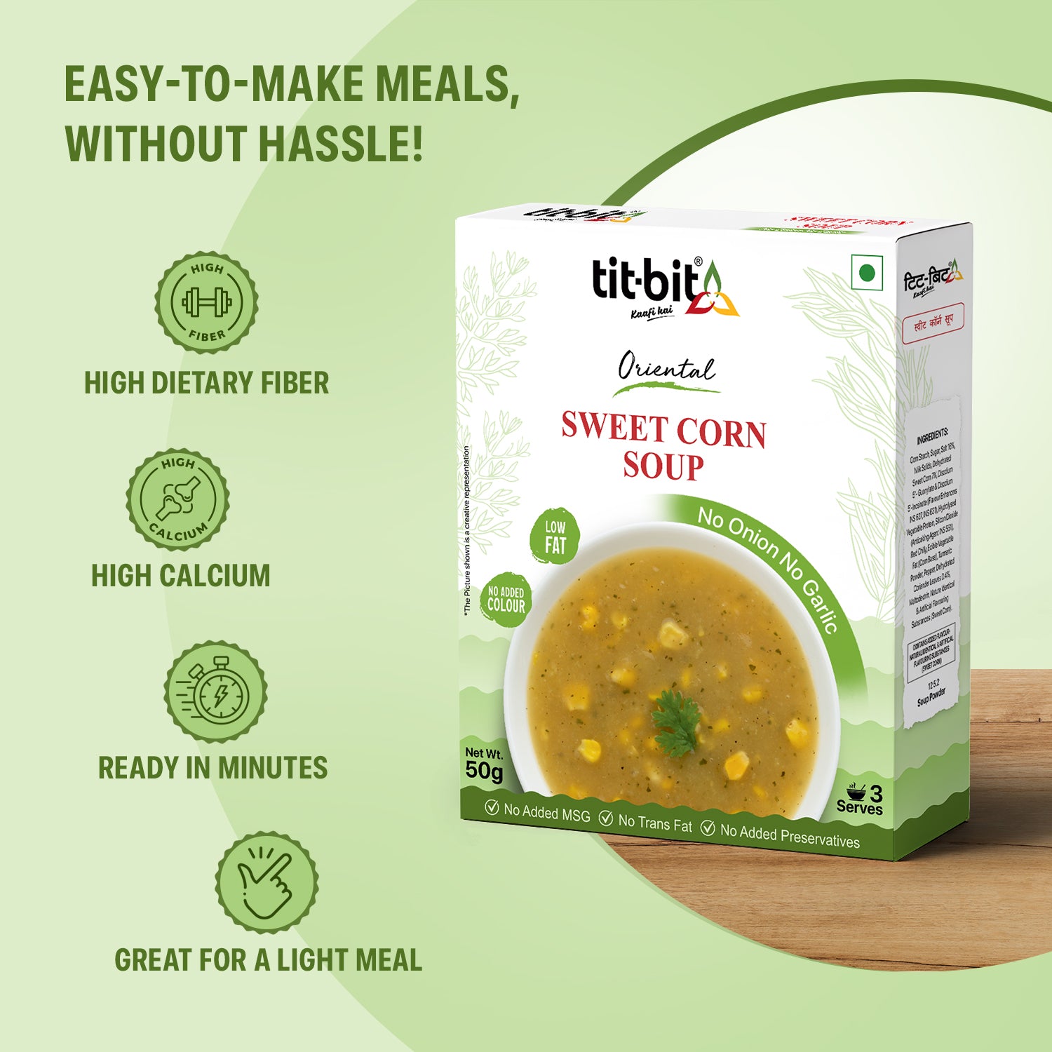 Sweet Corn Soup (No Onion, No Garlic)-50 g each (Pack of 2)