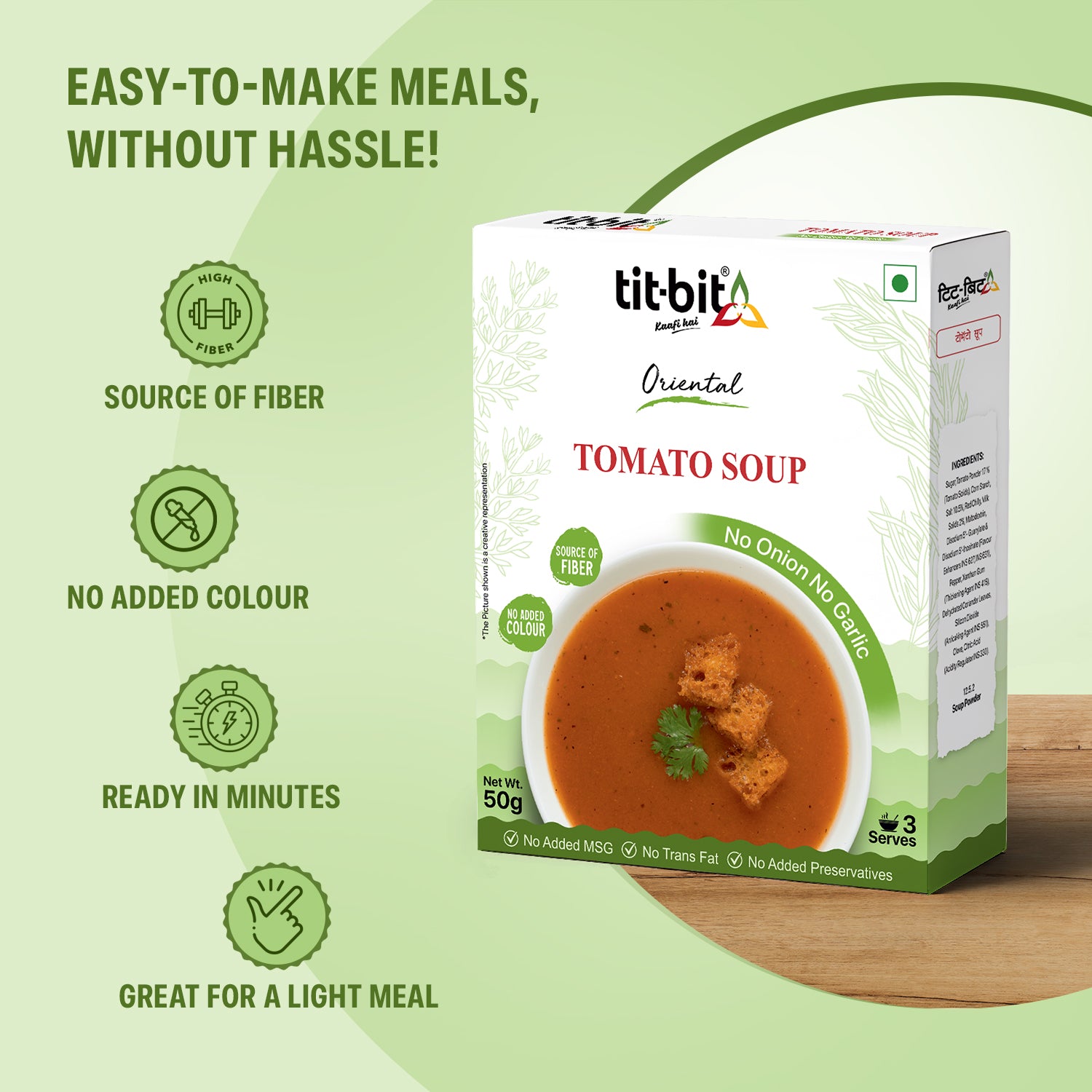 Tomato Soup (No Onion, No Garlic)-50 g each (Pack of 2)