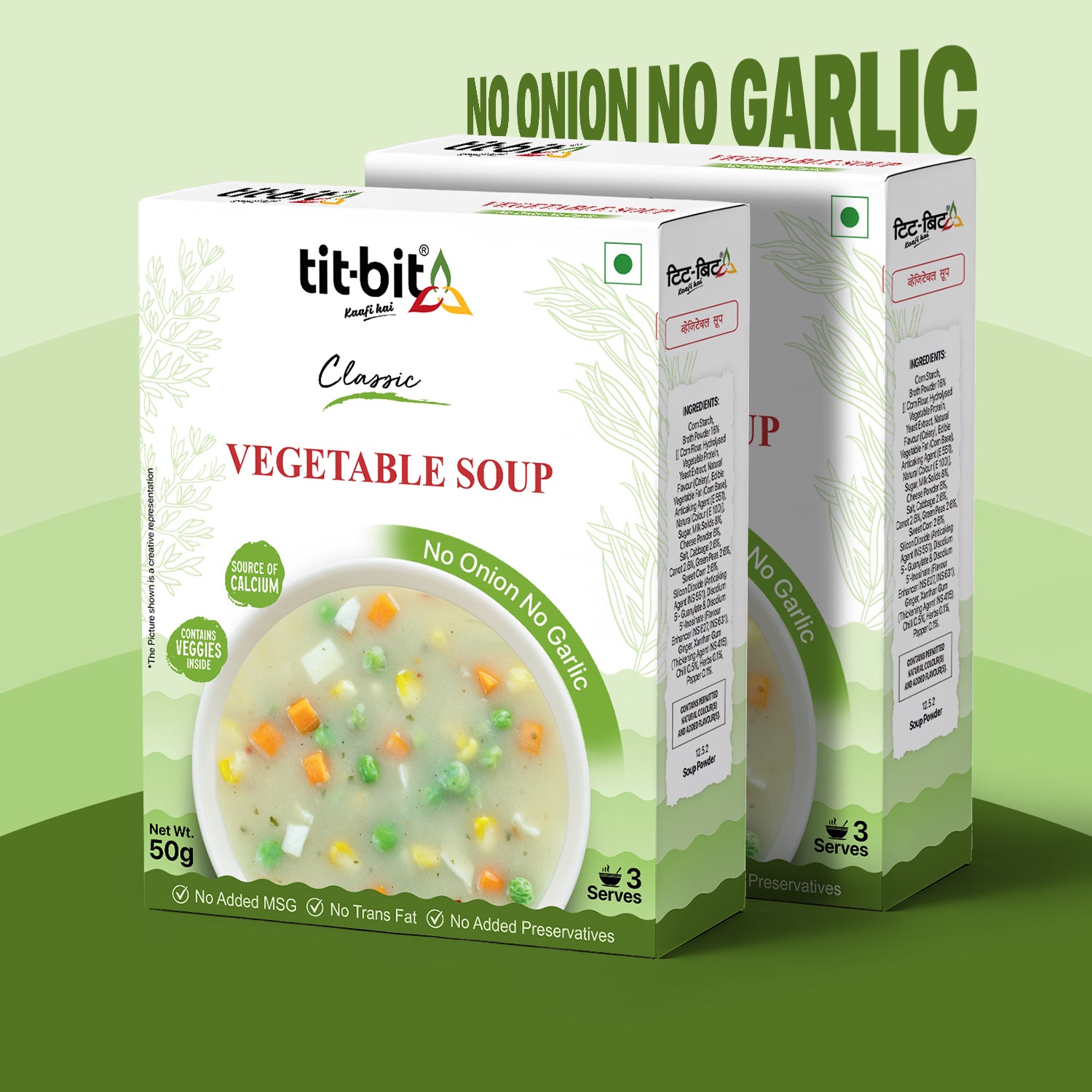 Vegetable Soup (No Onion, No Garlic)- 50 g each (Pack of 2)
