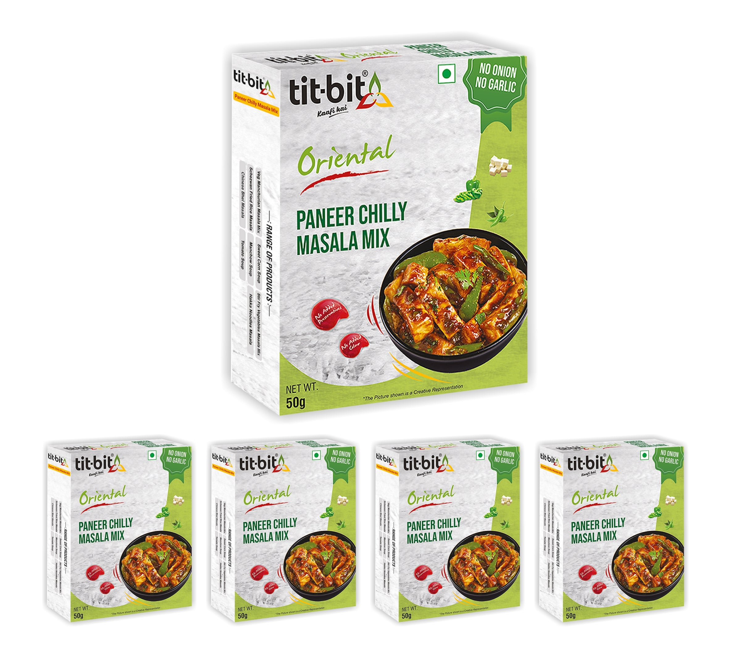 Tit-Bit Oriental-[No Onion No Garlic] Paneer Chilly Masala Mix
