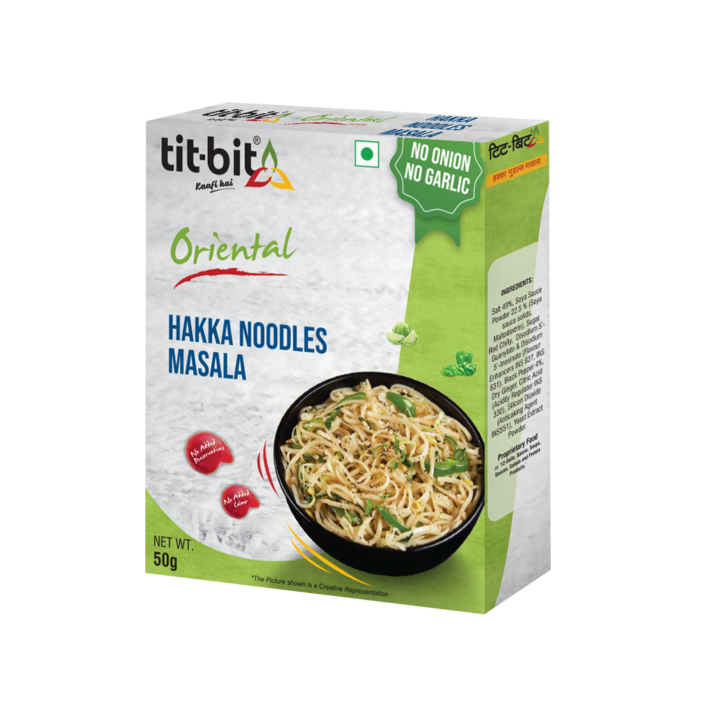 Tit-Bit ORIENTAL-[No Onion No Garlic] Hakka Noodles Masala-50 gm Pack