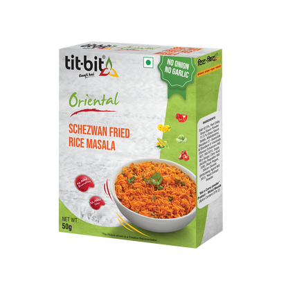 Tit-Bit Oriental-[No Onion No Garlic] Schezwan Fried Rice Masala Mix Combo Pack of 5 [50 gms each-Total 250 gms]