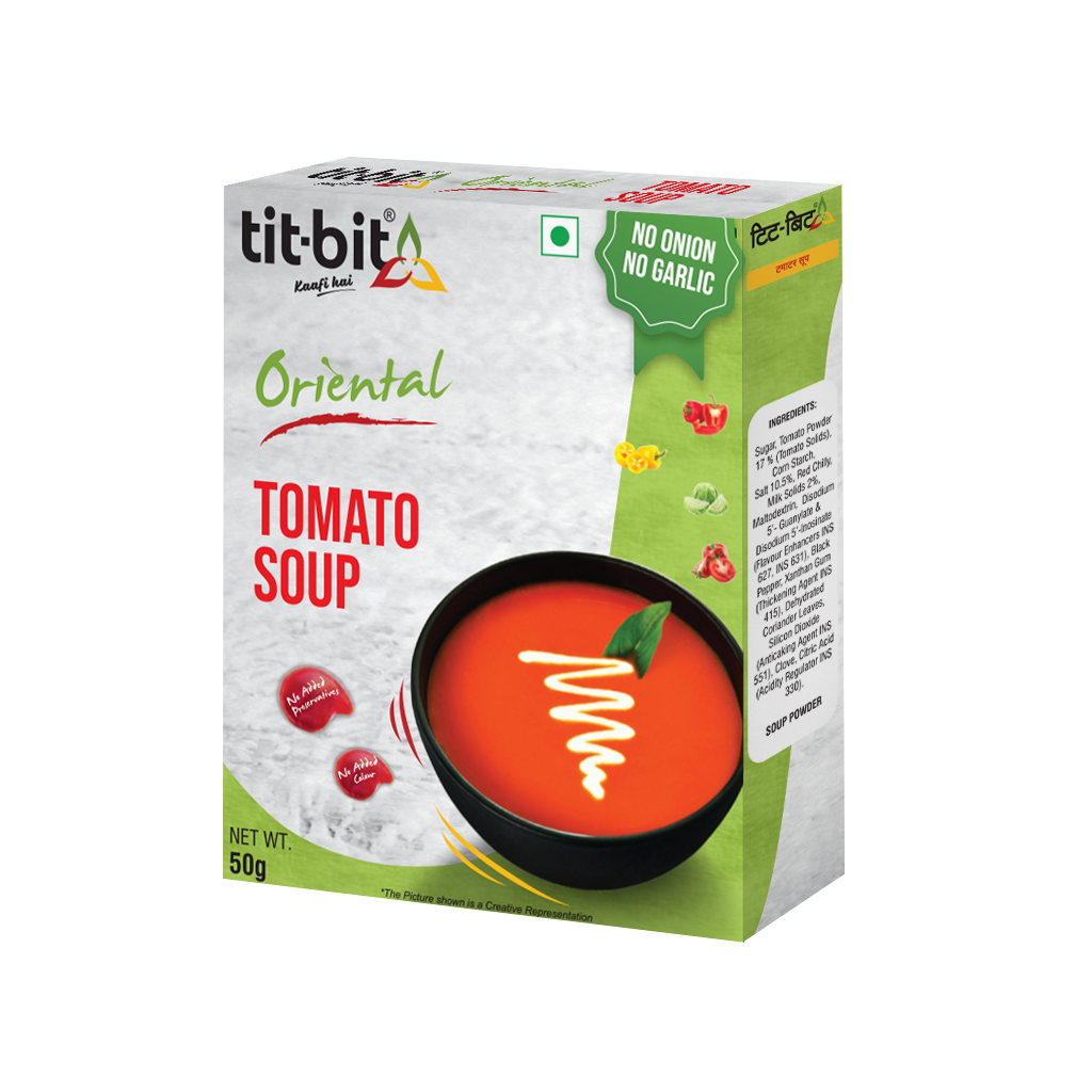 Tit-Bit ORIENTAL-[No Onion No Garlic] Tomato Soup-50 gm Pack