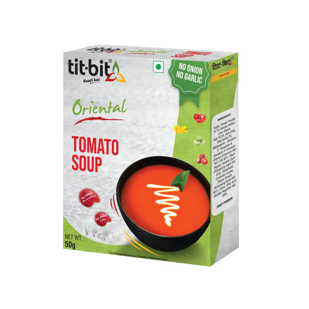 Tit-Bit ORIENTAL-[No Onion No Garlic] Tomato Soup-50 gm (Pack of 2)
